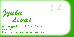 gyula levai business card